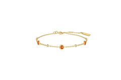  Melodic Poet - Armbanden met steen - Zilver / 14kt GP - Kristal - 18,5cm